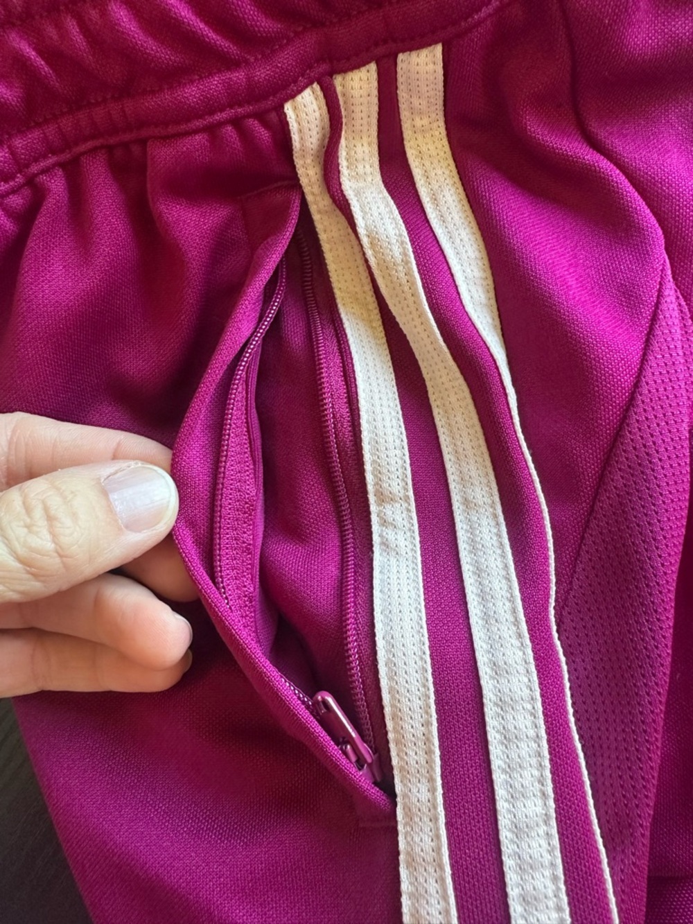 Adidas Fuchsia Joggers with Zipper Leg Size Medium - Picture 9 of 12